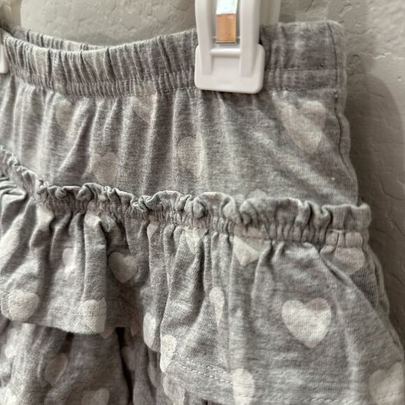 Mini Boden Grey Heart Tiered Ruffle Skort - Picture 2 of 6